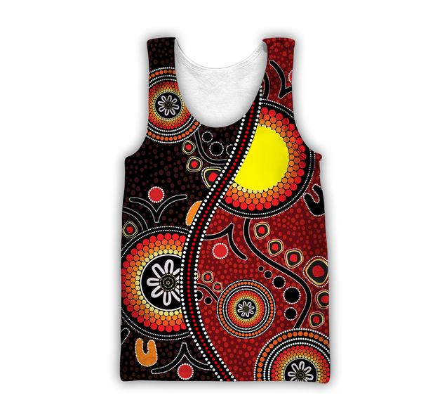 Aboriginal Australia Flag Dot Painting Art Shirt For Men And Women