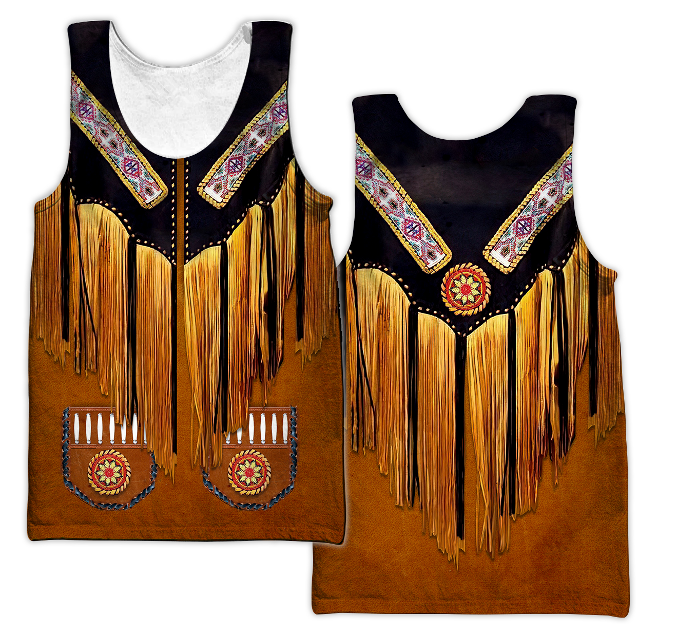 Native Cowboy Jacket No6 Cosplay 3D Over Printed Unisex Deluxe Hoodie ML