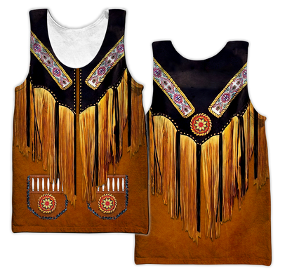 Native Cowboy Jacket No6 Cosplay 3D Over Printed Unisex Deluxe Hoodie ML