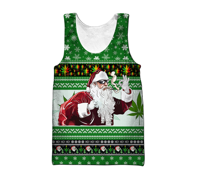 Christmas Santa Marijuana Pi181002-Apparel-NNK-Tank Top-S-Vibe Cosy™