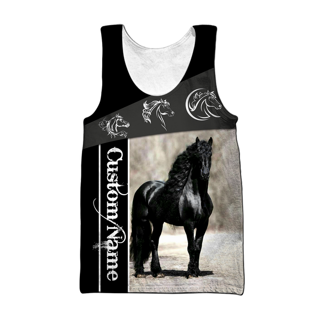 Black Horse Custom Name 3D All Over Printed Shirts TA09252001S