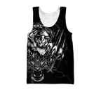 3D Tiger Tattoo Over Printed Shirt for Men and Women