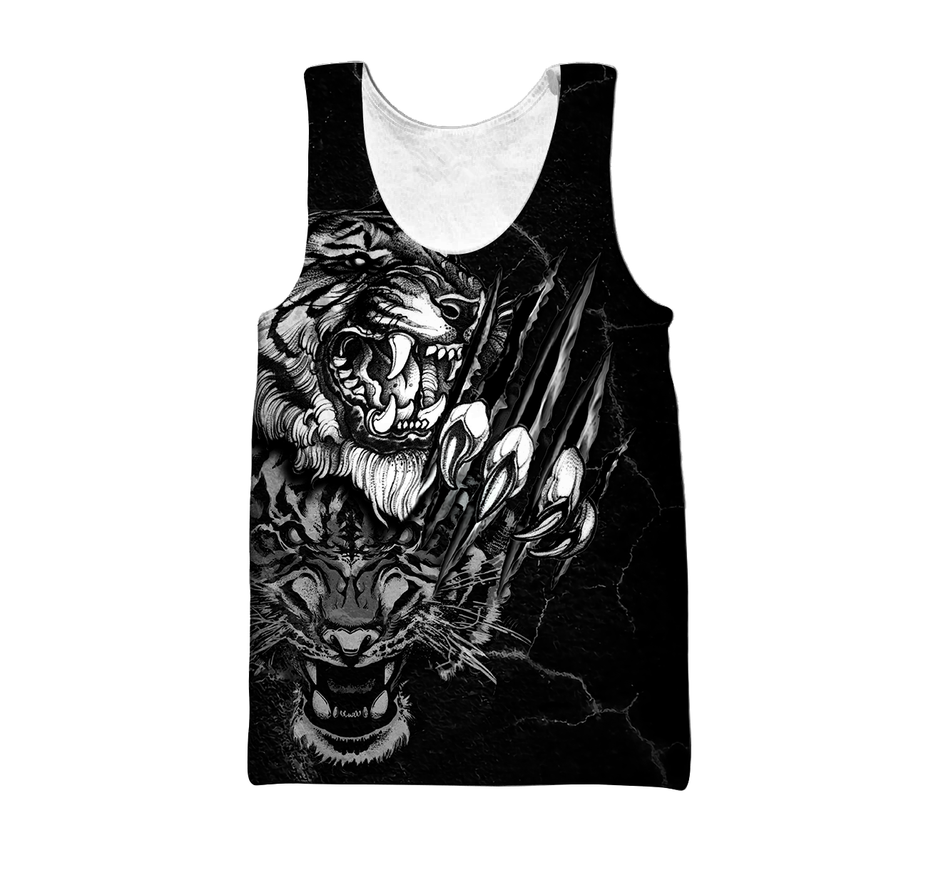 3D Tiger Tattoo Over Printed Shirt for Men and Women