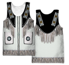 Native Cowboy Jacket No4 Cosplay 3D Over Printed Unisex Deluxe Hoodie ML