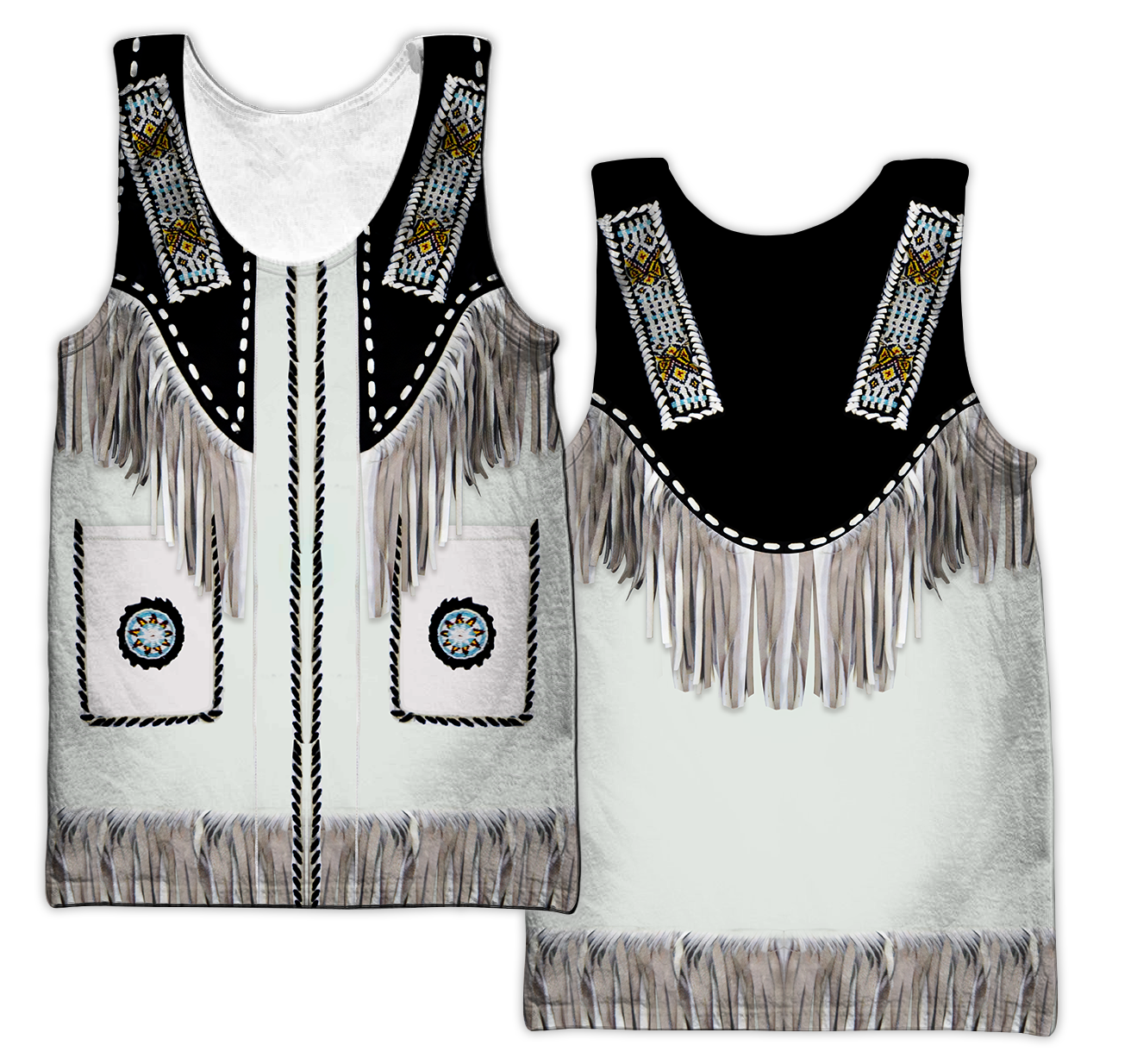 Native Cowboy Jacket No4 Cosplay 3D Over Printed Unisex Deluxe Hoodie ML