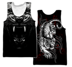 Tattoo White Tiger  3D All Over Printed Unisex Shirts