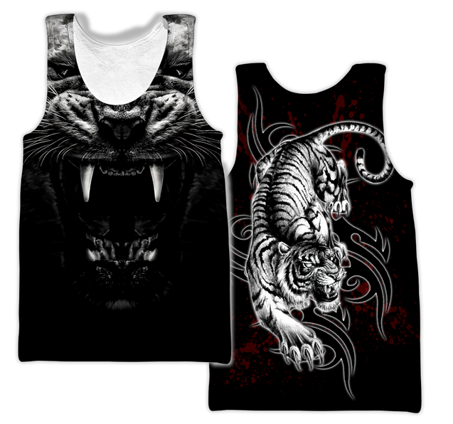 Tattoo White Tiger  3D All Over Printed Unisex Shirts