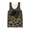 Boar Hunting Dark Green Camo 3D All Over Print  Hoodie