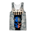 US Air Force skull 3d all over printed for man and women Pi270203 PL-Apparel-PL8386-Tank top-S-Vibe Cosy™