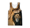 I Love Lion Over Printed Hoodie