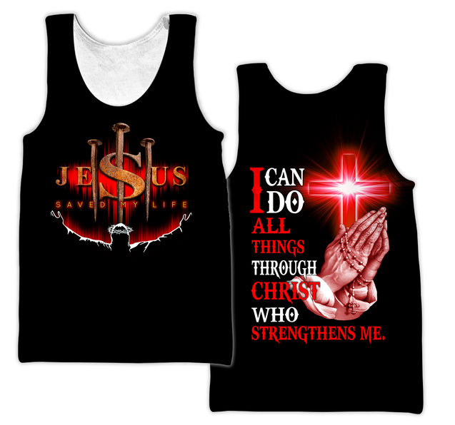 Jesus Save My Life 3D All Over Printed Shirts For Men and Women Pi12062002-Apparel-TA-Tank Top-S-Vibe Cosy™