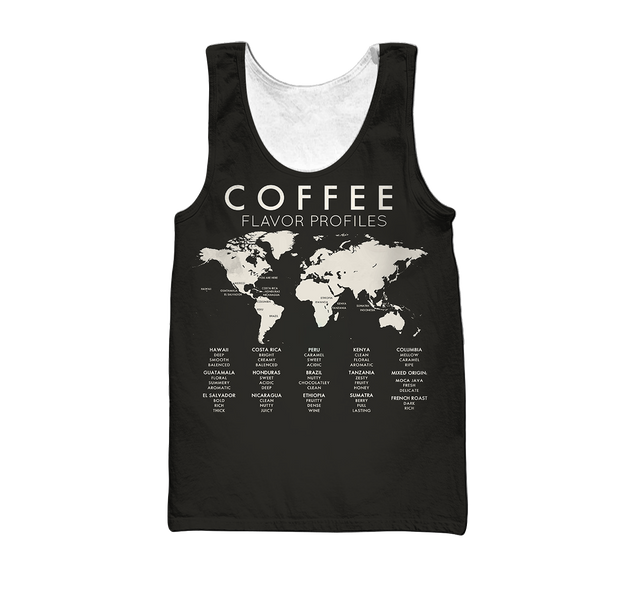 Beautiful Maps Coffee World 3D All Over Printed Differences Between Types Of World Coffee Shirts and Shorts Pi271102 PL-Apparel-PL8386-Tanktop-S-Vibe Cosy™