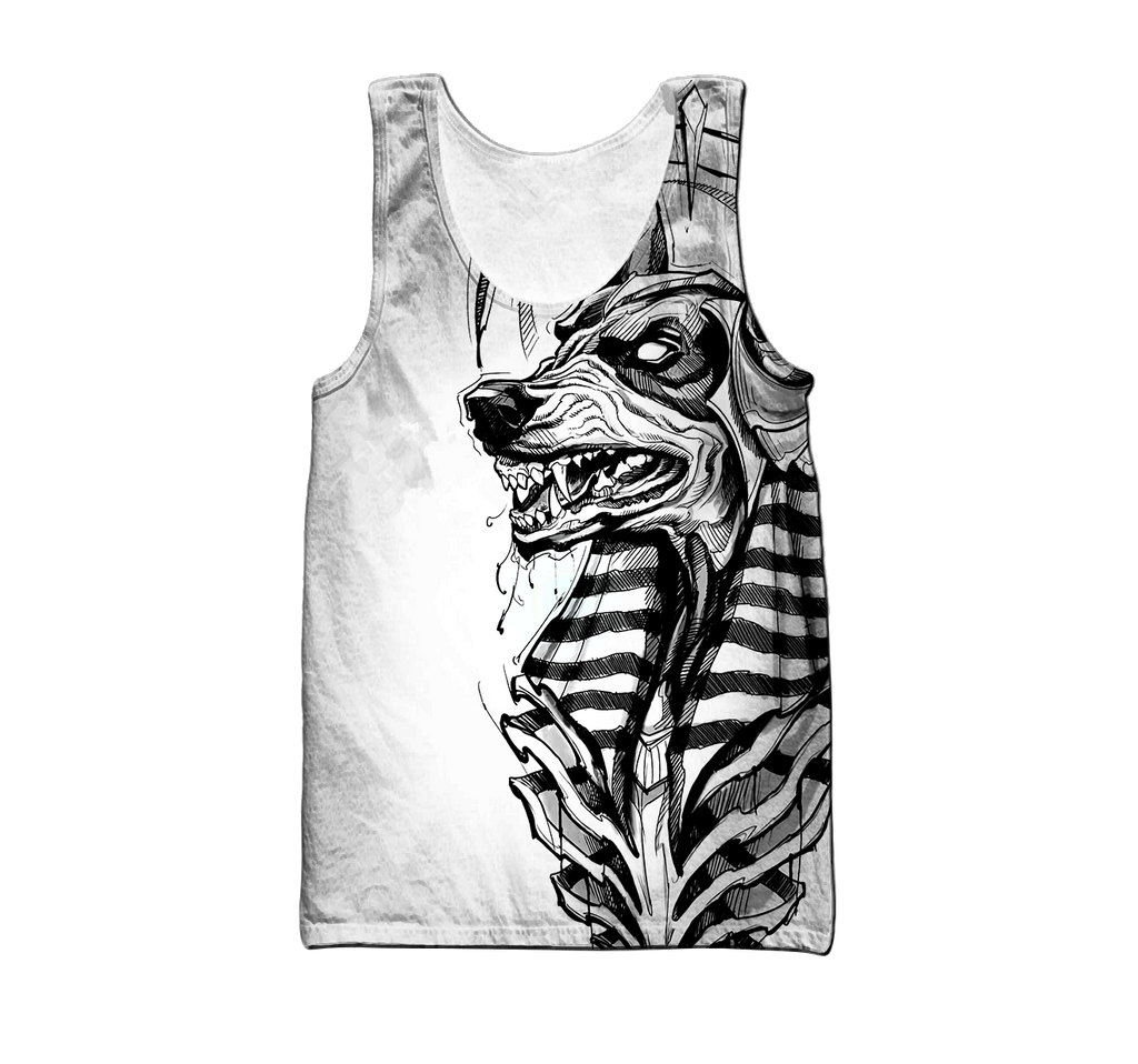 3D Ancient Egypt Anubis Tattoo Over Printed Shirt for Men and Women