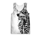 3D Ancient Egypt Anubis Tattoo Over Printed Shirt for Men and Women