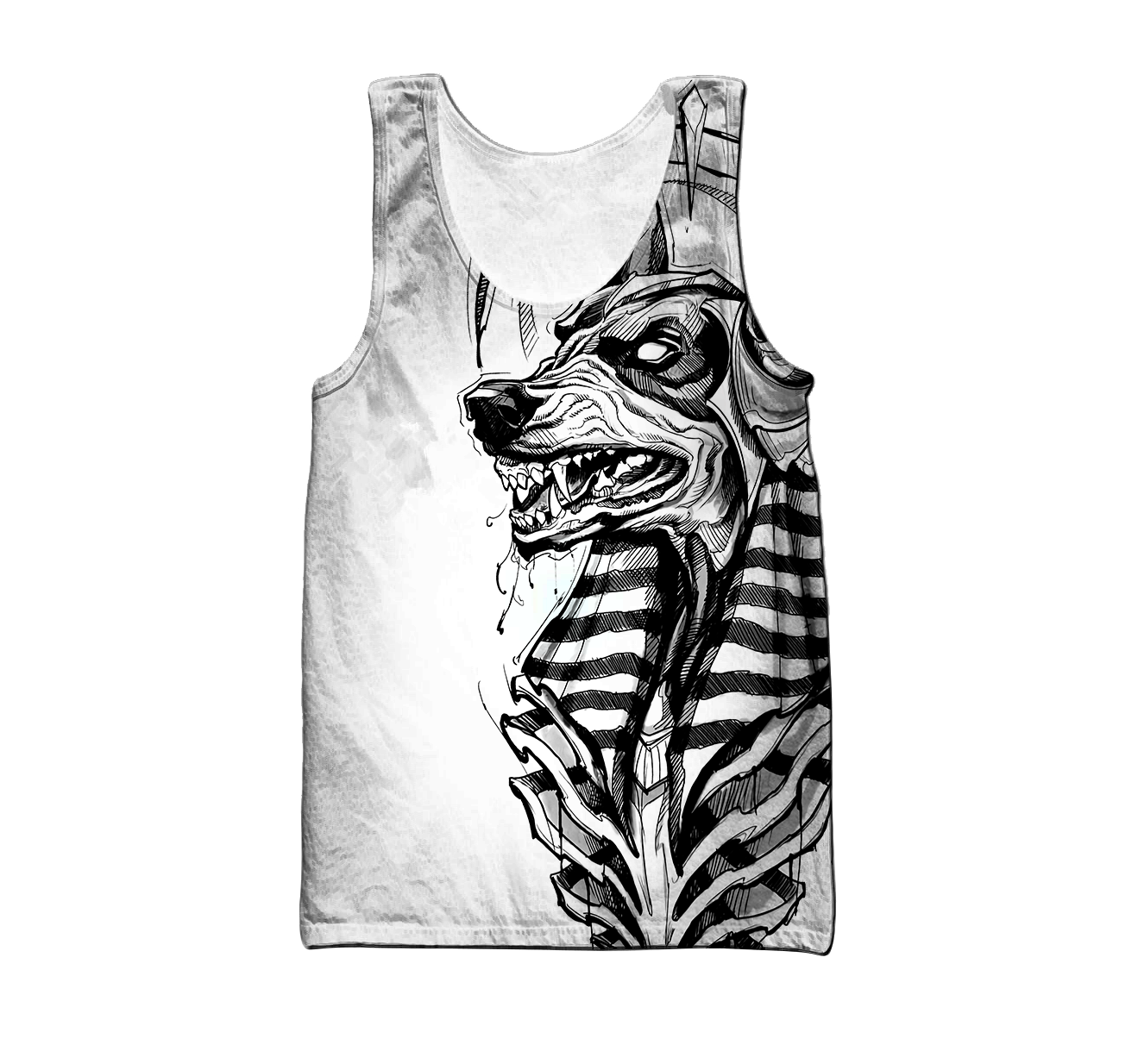 3D Ancient Egypt Anubis Tattoo Over Printed Shirt for Men and Women