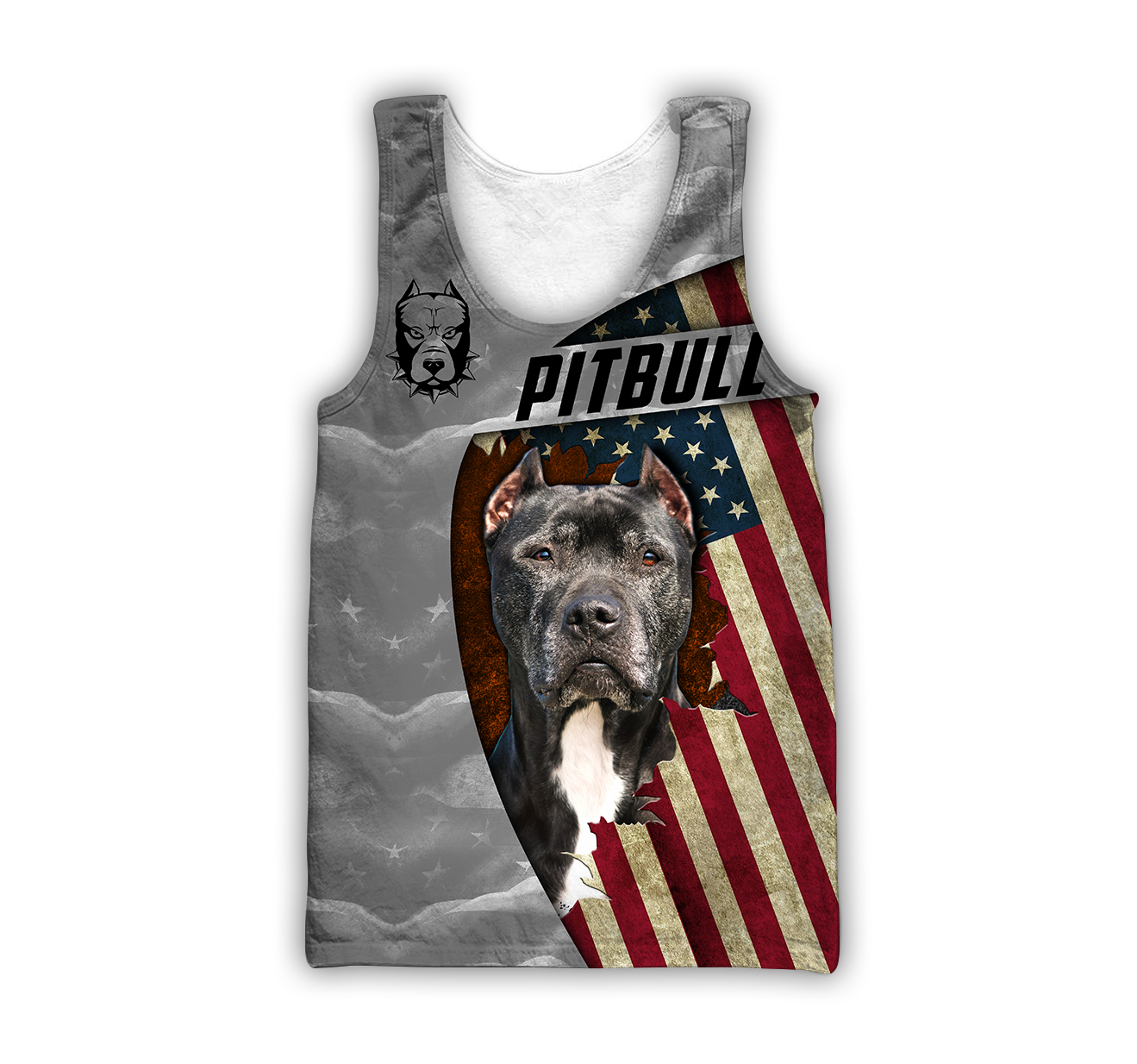 3D America Pit Bull Terrier Unisex Shirts