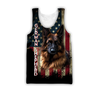 German Shepherd American Flag 3D All Over Print Hoodie