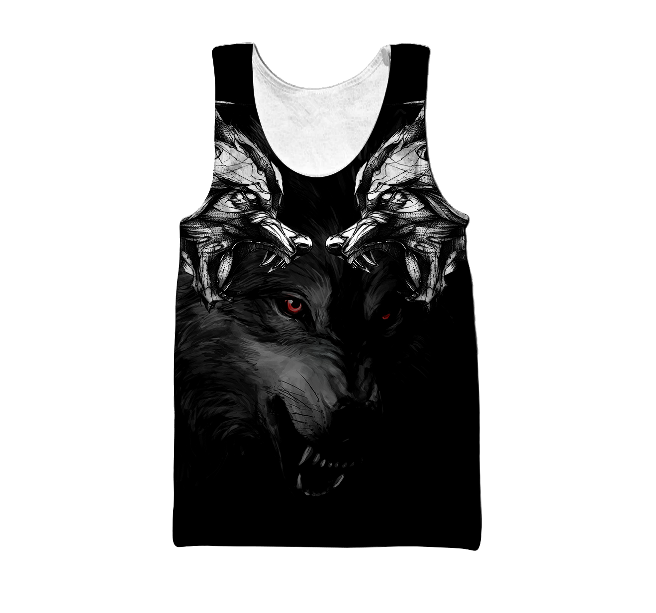 Double Dark Wolf Tattoo 3D All Over Printed Unisex Shirts