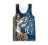 Trout Fishing Tattoo camo shirts for men and women blue color TR2108203