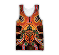 Aboriginal Turtle Touch the Sun Bedding Set, Australia Indigenous Painting Art shirts for men and women-Apparel-Huyencass-Tank Top-S-Vibe Cosy™