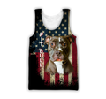 Pit Bull Terrier American Flag 3D All Over Print Hoodie TR0510202