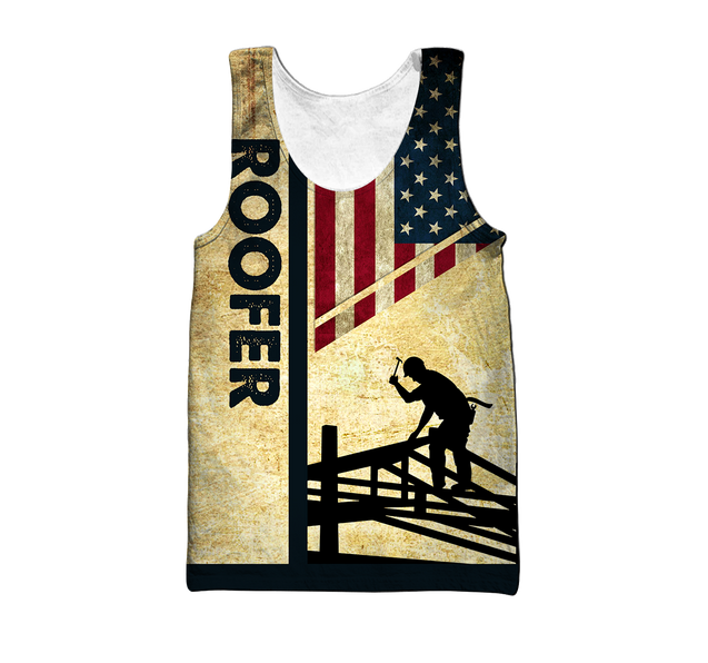 Personalized American Roofer All Over Printed Hoodie For Men MEI