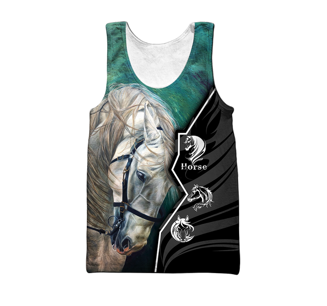 Beautiful Horse 3D All Over Printed shirt for Men and Women Pi040101-Apparel-NNK-Tank Top-S-Vibe Cosy™