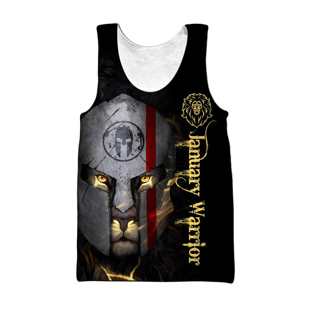 January Spartan Lion Warrior 3D All Over Printed Unisex Shirts