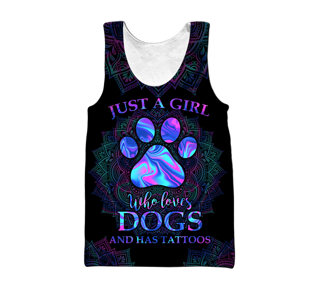 Girl loves dogs 3d hoodie shirt for men and women HAC100906