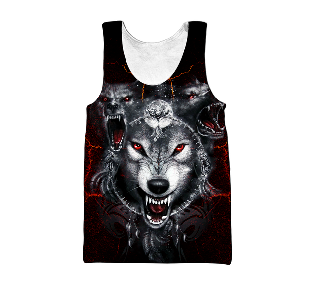 All Over Printed Wolf Hoodie MEI09102003-MEI