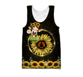 Awesome Cow And Sunflower 3D All Over Printed Shirts