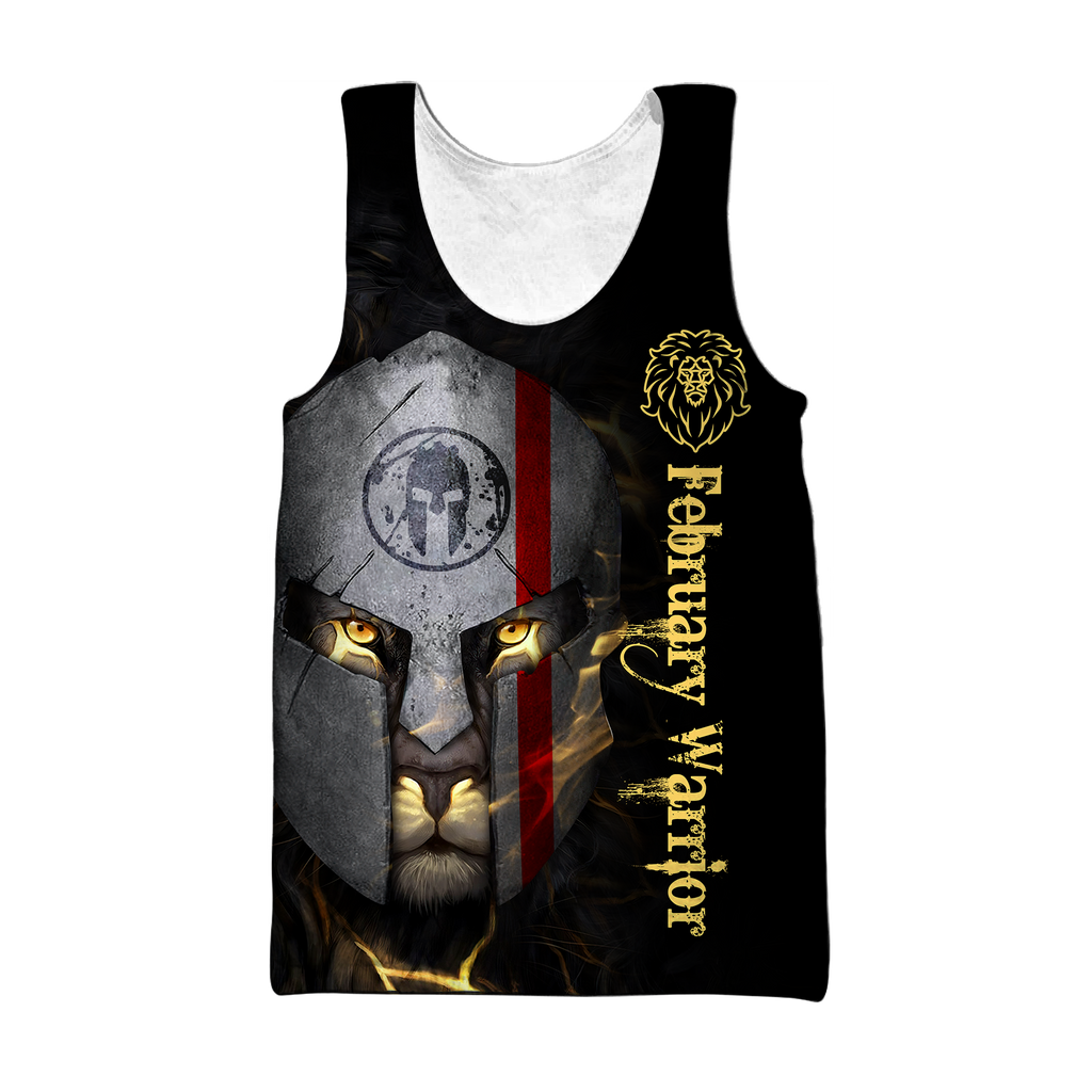 February Spartan Lion Warrior 3D All Over Printed Unisex Shirts