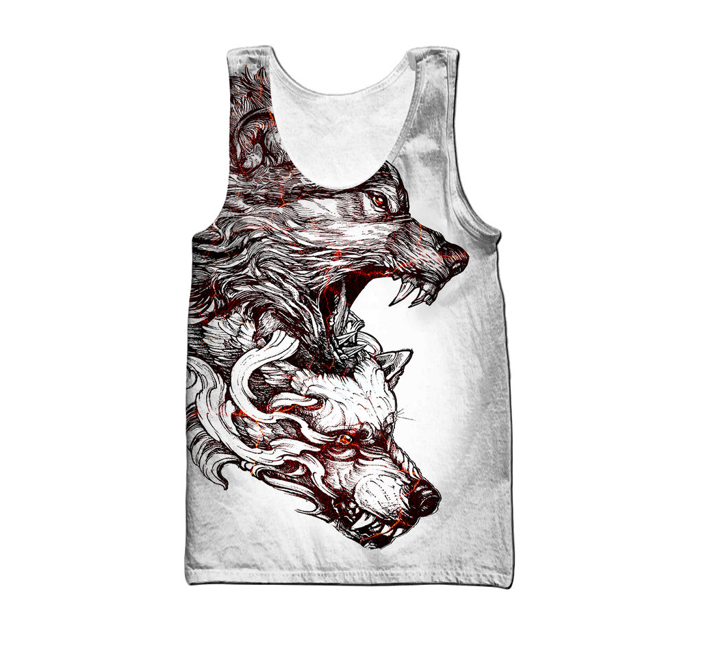 Alpha Wolf Tattoo 3D All Over Printed Unisex Shirts