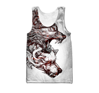 Alpha Wolf Tattoo 3D All Over Printed Unisex Shirts