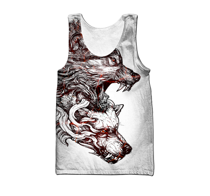 Alpha Wolf Tattoo 3D All Over Printed Unisex Shirts
