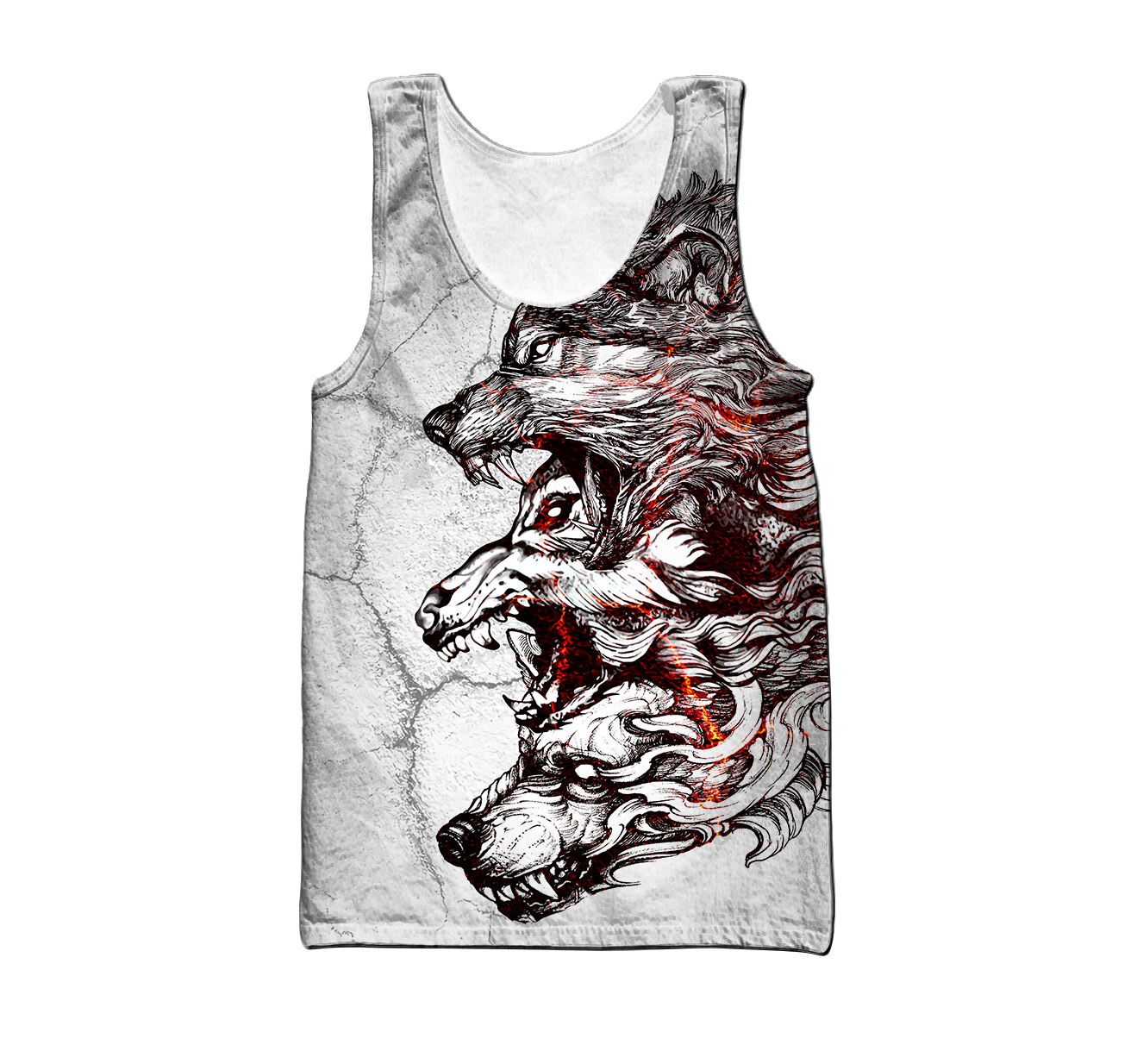Three Gray Wolfs White Tattoo 3D All Over Printed Unisex Shirts
