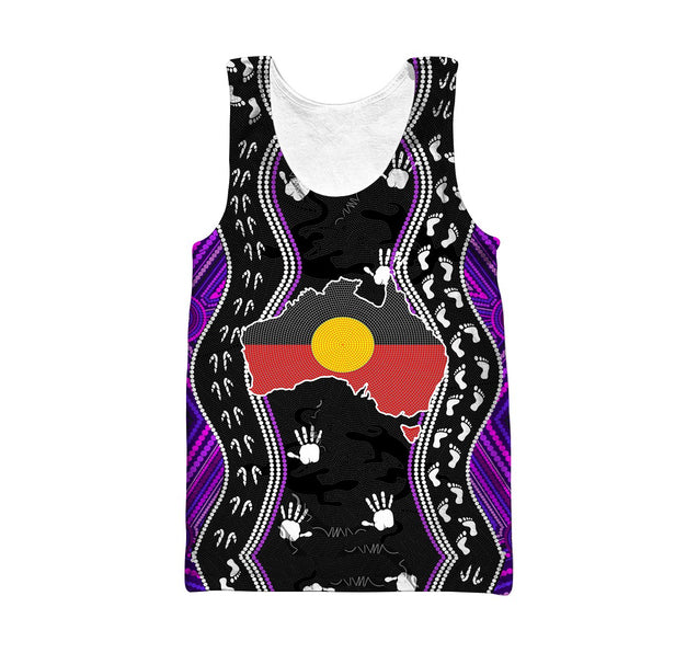 Aboriginal Australia Indigenous Map Purple Shirt For Men and Women