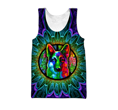 Psychedelic Hippie German Shepherd Unisex Shirts VP17102002