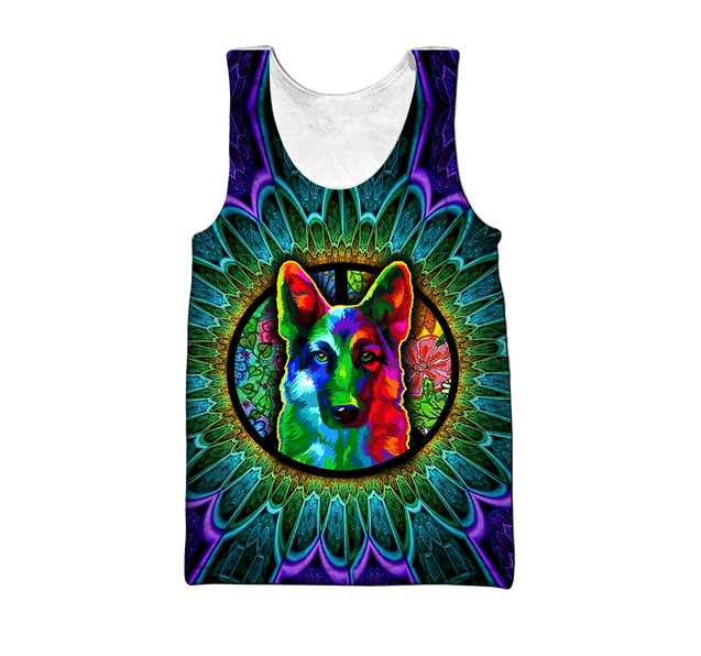 Psychedelic Hippie German Shepherd Unisex Shirts VP17102002