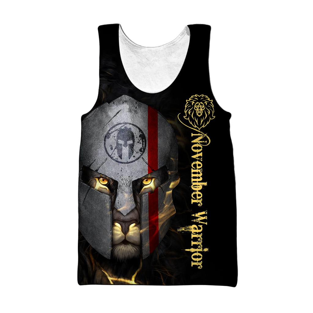 November Spartan Lion Warrior 3D All Over Printed Unisex Shirts