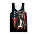 Pit Bull Terrier American Flag 3D All Over Print Hoodie