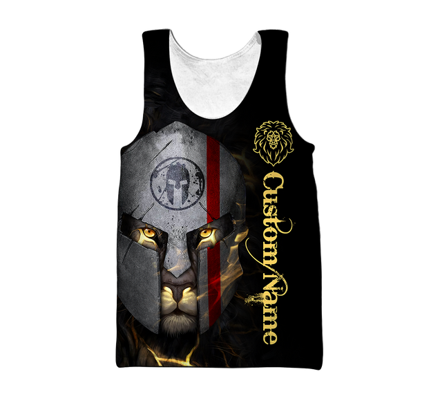 Custom Name Lion Warrior 3D All Over Printed Unisex Shirts