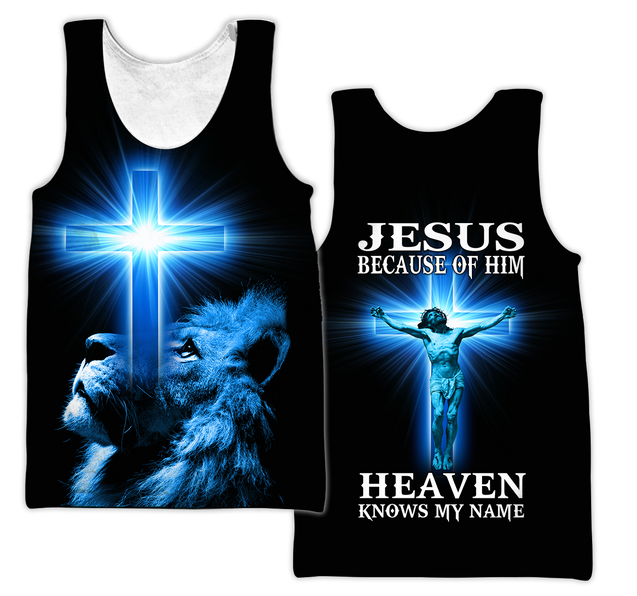 Jesus Because Of Him Heaven Knows My Name 3D All Over Printed Shirts TA09112001S