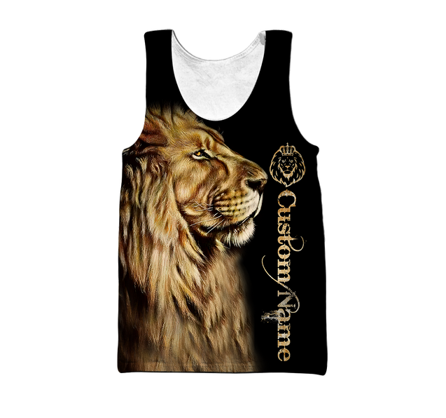 Custom Name King Lion 3D All Over Printed Unisex Shirts