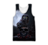 Skull And Owl All Over Printed Hoodie For Men And Women MEI