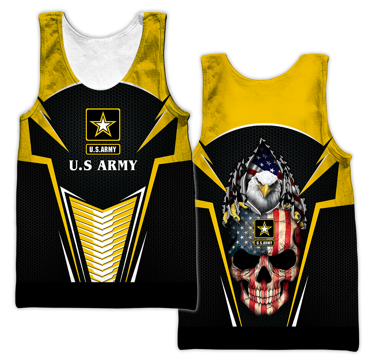 US ARMY SKULL 3d all over Print hoodies Pi270201 PL-Apparel-PL8386-Tank top-S-Vibe Cosy™