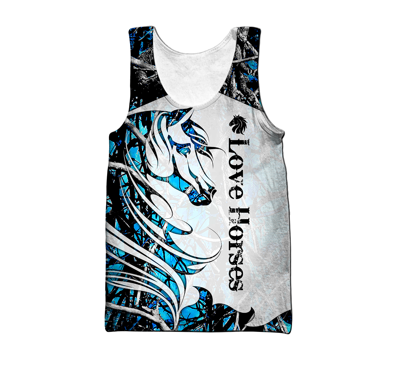 Horse Camo Blue Pattern 3D All Over Printed Shirts Pi050502-Apparel-TA-Hoodie-S-Vibe Cosy™