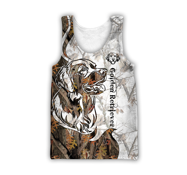 Deer Hunting Golden Retriever Tatoo Camo 3D All Over Print  Hoodie TR1708202