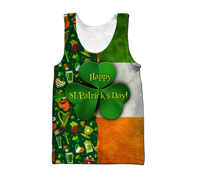 Happy St Patrick's Day Irish Hoodie T-Shirt Sweatshirt for Men and Women Pi170201-Apparel-NM-Men's tank top-S-Vibe Cosy™