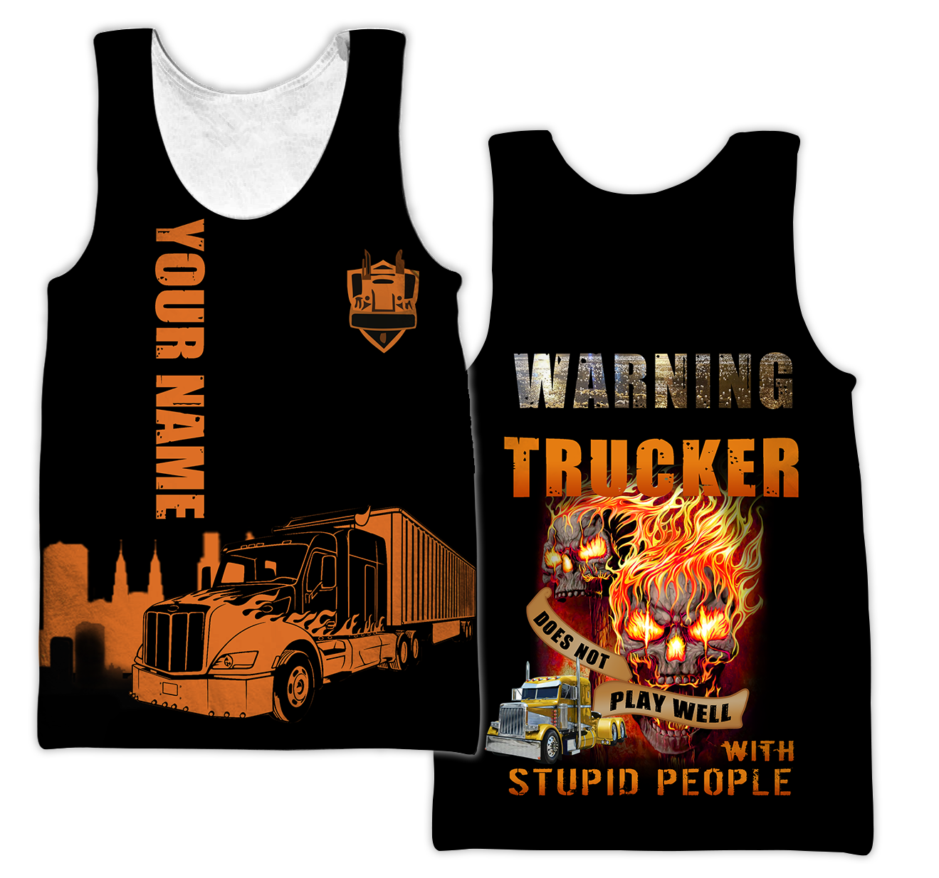 3D Trucker Customized Name HVT02112002 Unisex Shirts